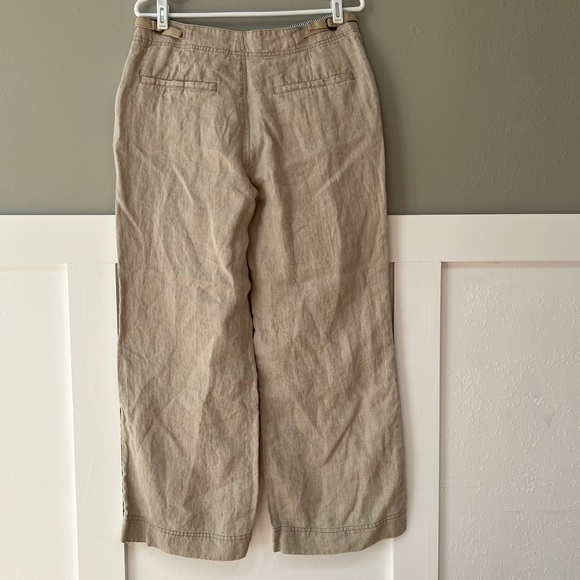 Sundance Oaklee Easy High Waist Linen Pants in Flax - Picture 8 of 10